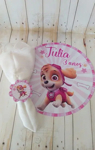 Kit Aniversário Festa Mesa Posta Skye Patrulha Canina