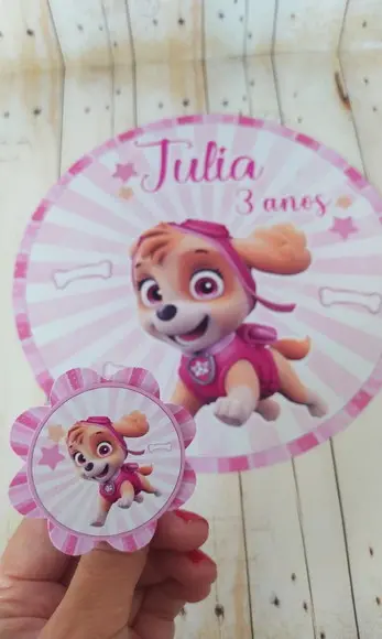 Kit Aniversário Festa Mesa Posta Skye Patrulha Canina
