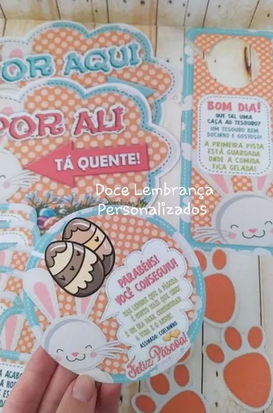 Kit Caça aos Ovos Coelhinho da Páscoa
