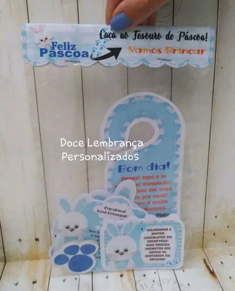 Kit Caça aos Ovos Menino Páscoa
