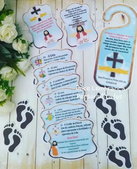 Kit Caça aos Ovos Religioso Páscoa Cristã