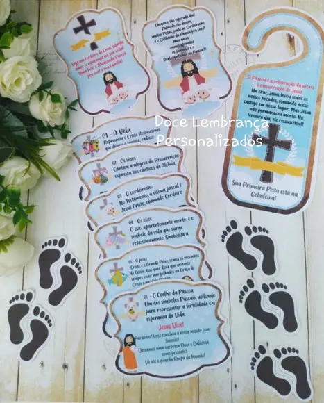 Kit Caça aos Ovos Religioso Páscoa Cristã