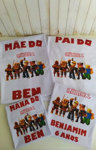 Kit Camisetas Aniversário Roblox