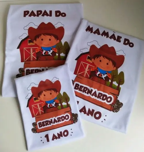 Kit Camisetas Aniversário Fazendinha