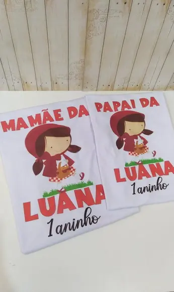 Kit Camisetas Aniversário Chapeuzinho Vermelho