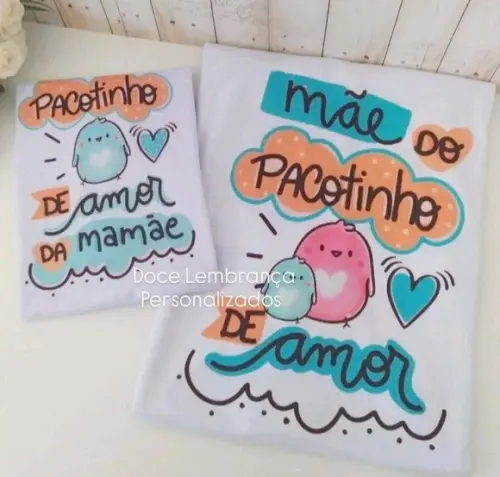 Kit Camisetas Personalizadas Dia das Mães Mãe e Filho/filha