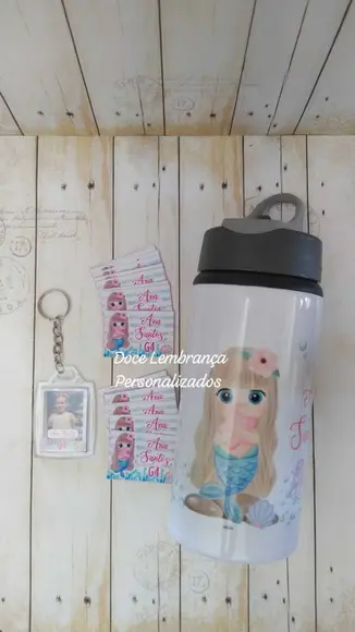 Kit Escolar Personalizado Sereia Aquarela