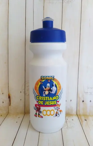 Kit Escolar Toalhinha, Garrafa Sonic (símbolo Autismo)