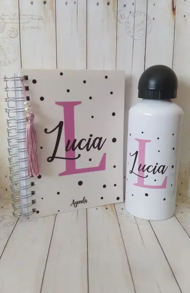 Kit Integração Boas Vindas Personalizado Agenda e Garrafa