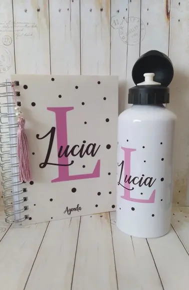 Kit Integração Boas Vindas Personalizado Agenda e Garrafa
