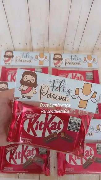 Kit Kat Páscoa Jesus Cristão Lembrancinha Páscoa