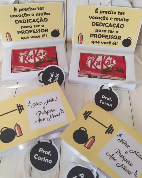 Kit Kat Personalizado Natal Ano Novo Brinde Fim de Ano