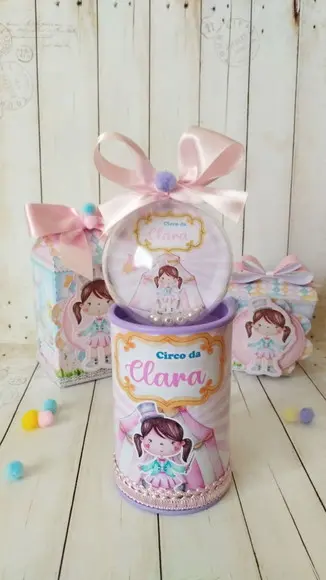 Kit Lembrancinhas Luxo Circo Rosa 30 Peças