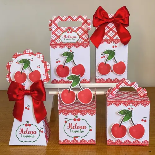 Kit Personalizados Cerejinha 25 Peças Lembrancinha Aniversár