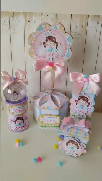 Kit Personalizados Luxo Circo Rosa 40 Peças