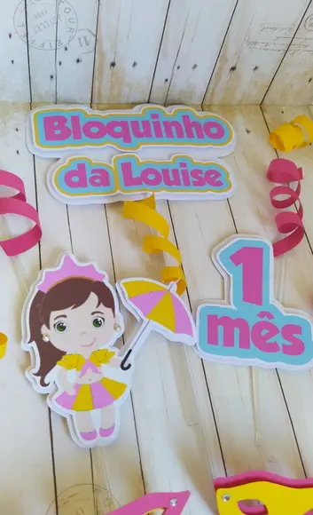 Kit Topper Bolo e Docinhos Bloquinho Carnaval