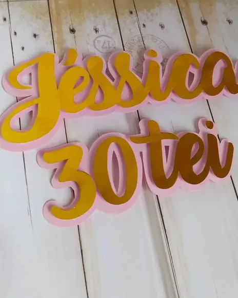 Kit Topper para Bolo e Docinhos 30 Anos