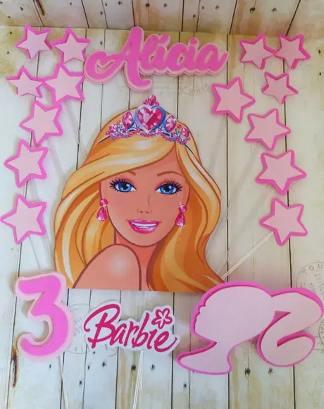 Kit Topper para Bolo e Docinhos Barbie