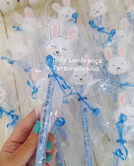 Lápis Personalizado Coelhinho Páscoa Lembrancinha