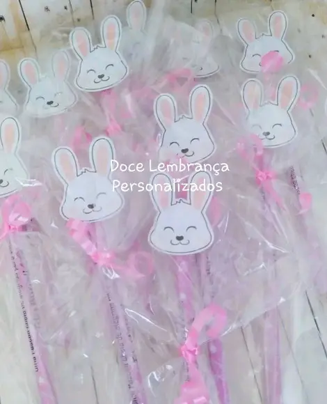 Lápis Personalizado Coelhinho Páscoa Lembrancinha