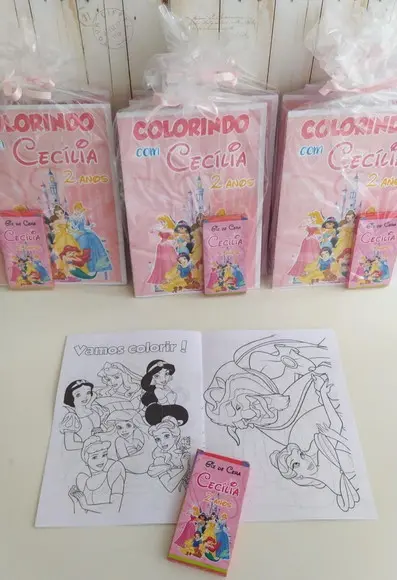 Livrinho de Colorir Princesas Lembrancinhas