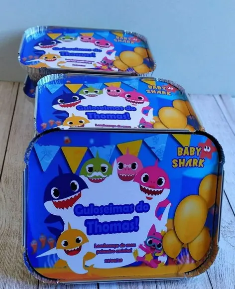 Marmitinha Baby Shark Kit Lanche Festa na Escola Aniversário