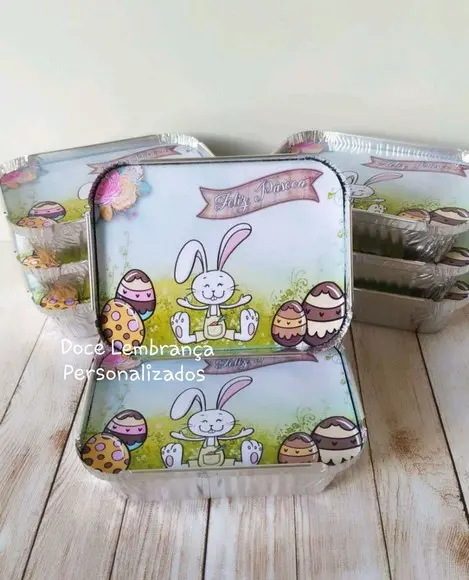 Marmitinhas Personalizadas Coelho da Páscoa Lembrancinhas