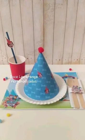 Mesa Posta Kids Patrulha Canina com Foto