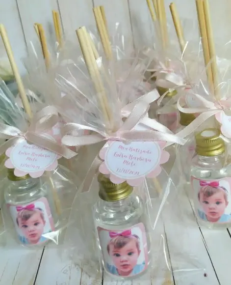 Mini Aromatizador Lembrancinha Batizado com Foto