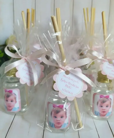 Mini Aromatizador Lembrancinha Batizado com Foto