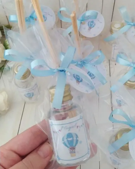 Mini aromatizador lembrancinha Chá revelação