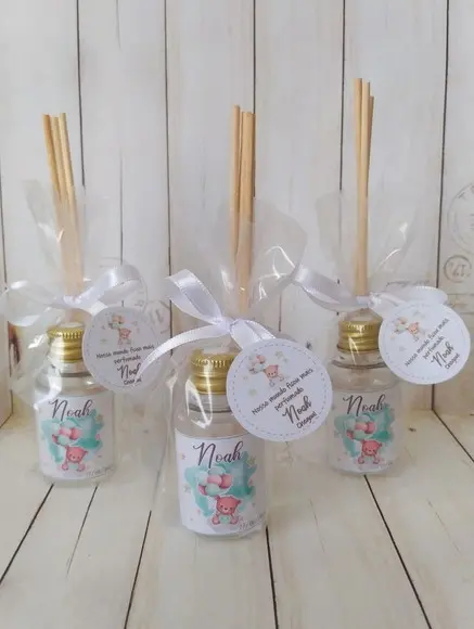 Mini Aromatizador Lembrancinha Maternidade Ursinho Menino