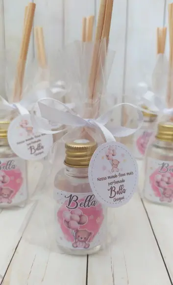 Mini Aromatizador Lembrancinha Maternidade Ursinho Aquarela