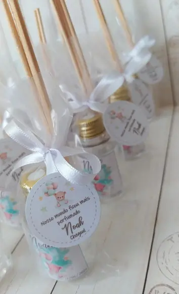 Mini Aromatizador Lembrancinha Maternidade Ursinho Menino