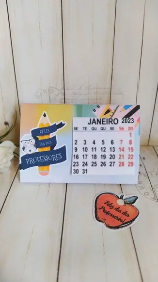 Mini Calendário de Mesa Dia dos Professores