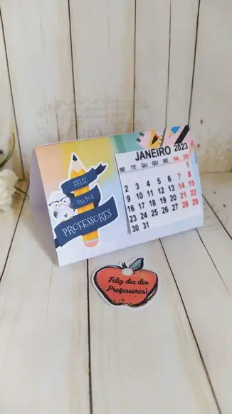 Mini Calendário de Mesa Dia dos Professores