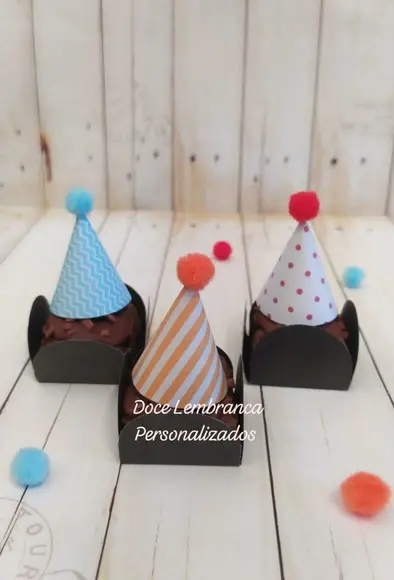 Mini Chapeuzinho para Docinhos Circo 365 Sorrisos Menino