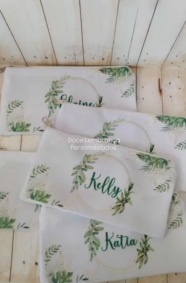 Necessaire Floral Personalizada com Nome Lembrancinha Brinde