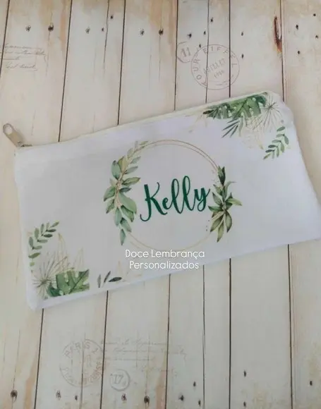Necessaire Floral Personalizada com Nome Lembrancinha Brinde