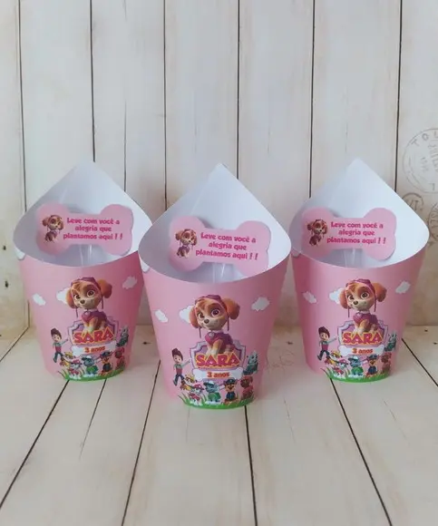 Rótulo + Tag para Mini Suculentas Skye Patrulha Canina