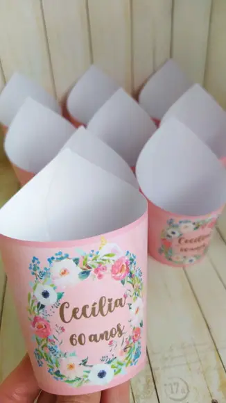 Rótulos Suculentas Jardim Floral Aniversário