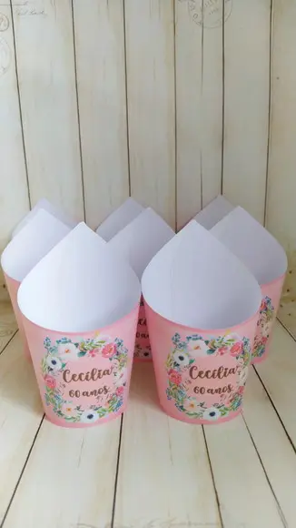 Rótulos Suculentas Jardim Floral Aniversário