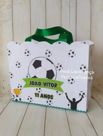 Sacolinha Personalizada Futebol Aniversário Lembrancinha