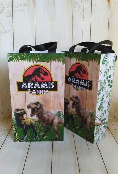 Sacolinha Personalizada Jurassic Park/dinossauro
