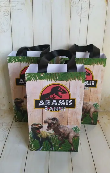 Sacolinha Personalizada Jurassic Park/dinossauro
