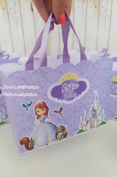 Sacolinha Personalizada Princesa Sofia Lembrancinha