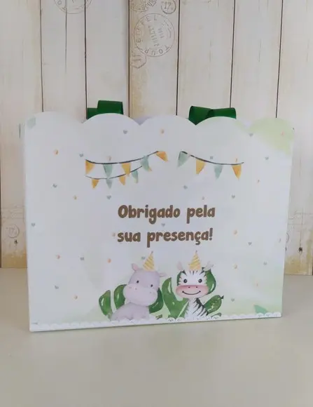 Sacolinha Personalizada Safari Baby Aquarela