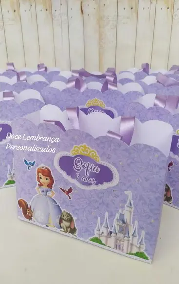 Sacolinha Personalizada Princesa Sofia Lembrancinha