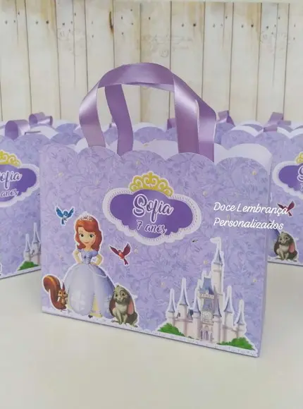 Sacolinha Personalizada Princesa Sofia Lembrancinha