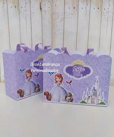 Sacolinha Personalizada Princesa Sofia Lembrancinha